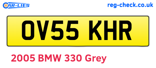 OV55KHR are the vehicle registration plates.