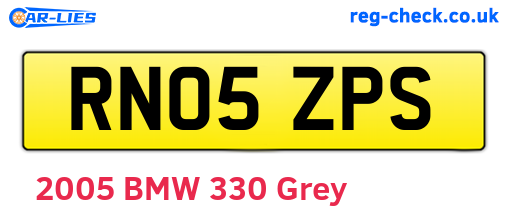 RN05ZPS are the vehicle registration plates.