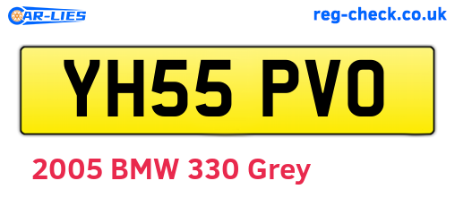 YH55PVO are the vehicle registration plates.