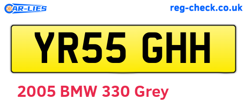 YR55GHH are the vehicle registration plates.