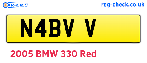 N4BVV are the vehicle registration plates.