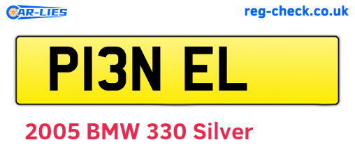 P13NEL are the vehicle registration plates.