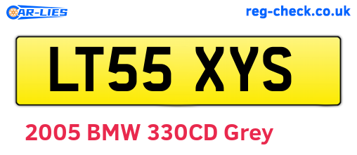 LT55XYS are the vehicle registration plates.
