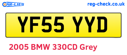 YF55YYD are the vehicle registration plates.