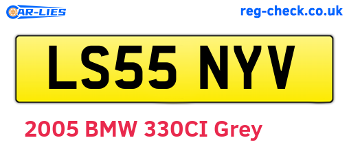 LS55NYV are the vehicle registration plates.