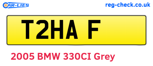 T2HAF are the vehicle registration plates.