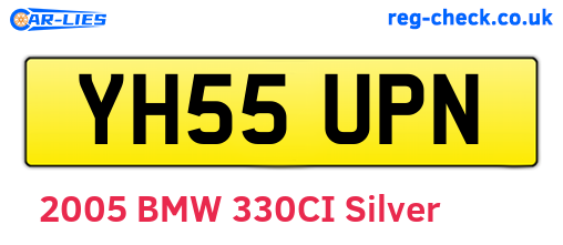 YH55UPN are the vehicle registration plates.