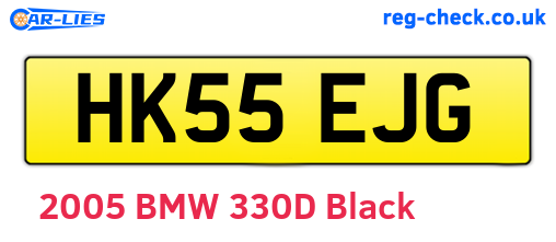 HK55EJG are the vehicle registration plates.