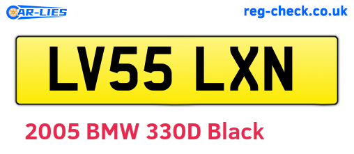 LV55LXN are the vehicle registration plates.