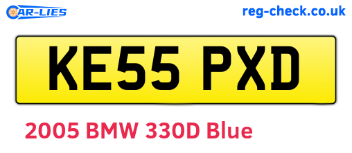 KE55PXD are the vehicle registration plates.
