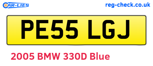 PE55LGJ are the vehicle registration plates.