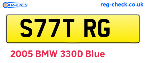 S77TRG are the vehicle registration plates.