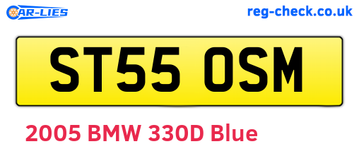 ST55OSM are the vehicle registration plates.