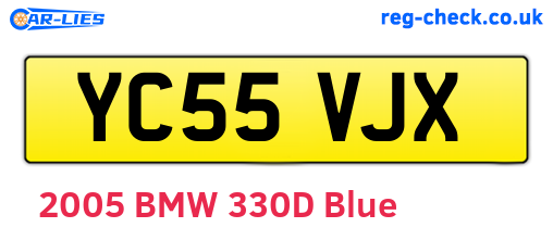 YC55VJX are the vehicle registration plates.