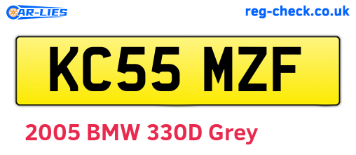 KC55MZF are the vehicle registration plates.