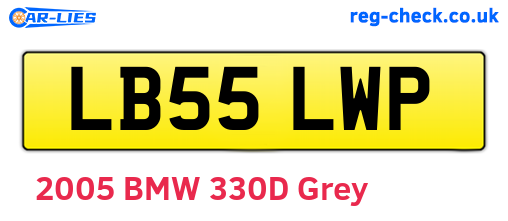 LB55LWP are the vehicle registration plates.