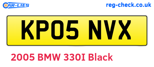 KP05NVX are the vehicle registration plates.