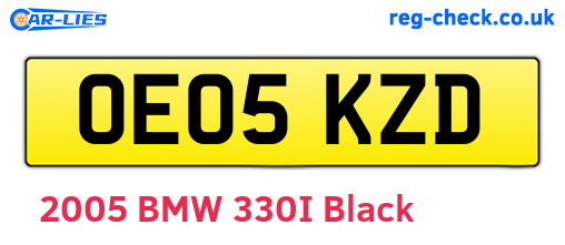 OE05KZD are the vehicle registration plates.