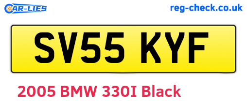 SV55KYF are the vehicle registration plates.