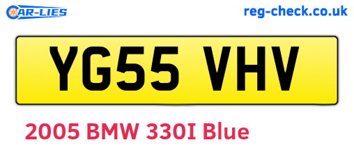 YG55VHV are the vehicle registration plates.