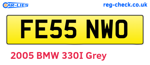 FE55NWO are the vehicle registration plates.