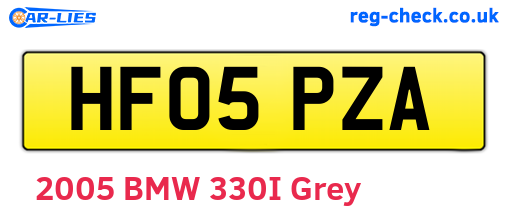 HF05PZA are the vehicle registration plates.