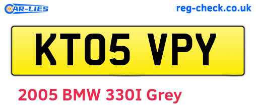 KT05VPY are the vehicle registration plates.