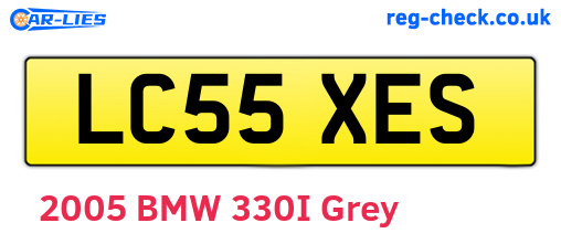 LC55XES are the vehicle registration plates.