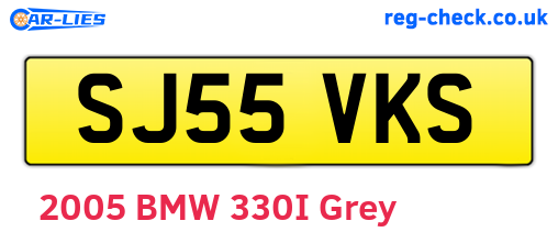 SJ55VKS are the vehicle registration plates.