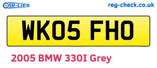 WK05FHO are the vehicle registration plates.