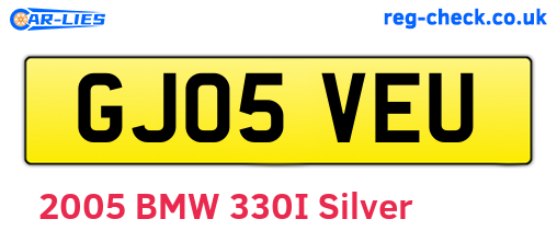GJ05VEU are the vehicle registration plates.