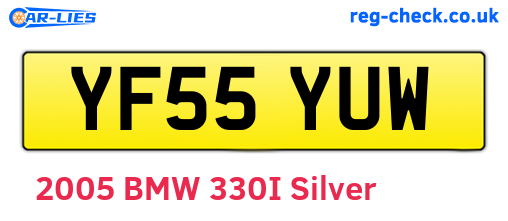 YF55YUW are the vehicle registration plates.