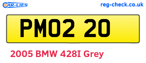 PMO220 are the vehicle registration plates.