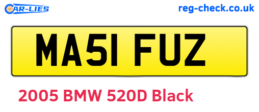 MA51FUZ are the vehicle registration plates.