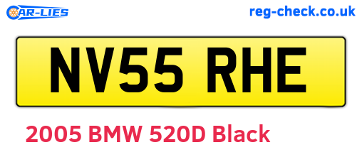 NV55RHE are the vehicle registration plates.