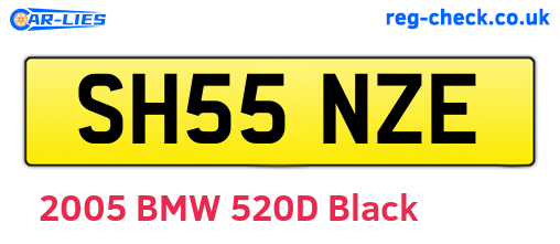 SH55NZE are the vehicle registration plates.