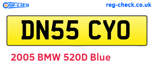 DN55CYO are the vehicle registration plates.