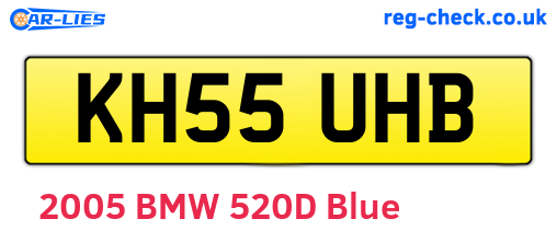 KH55UHB are the vehicle registration plates.
