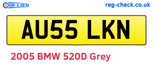 AU55LKN are the vehicle registration plates.