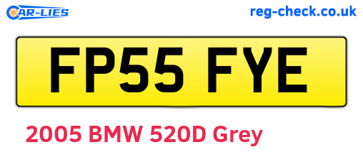 FP55FYE are the vehicle registration plates.