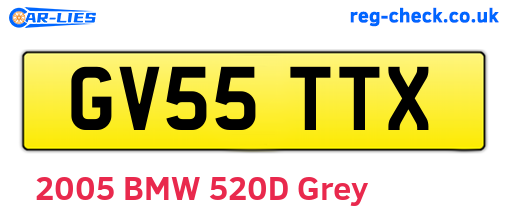 GV55TTX are the vehicle registration plates.