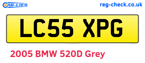 LC55XPG are the vehicle registration plates.