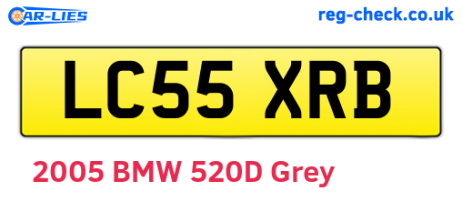 LC55XRB are the vehicle registration plates.