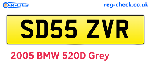 SD55ZVR are the vehicle registration plates.