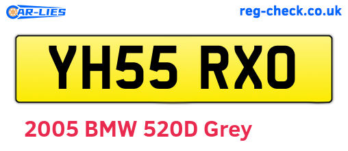 YH55RXO are the vehicle registration plates.