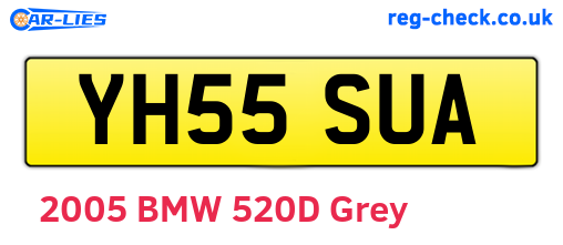 YH55SUA are the vehicle registration plates.