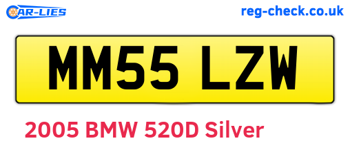 MM55LZW are the vehicle registration plates.