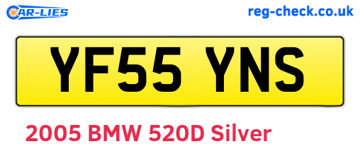YF55YNS are the vehicle registration plates.