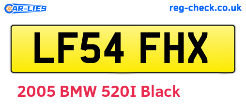 LF54FHX are the vehicle registration plates.