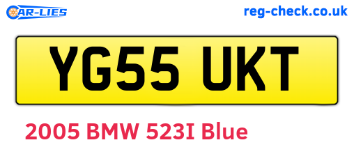 YG55UKT are the vehicle registration plates.